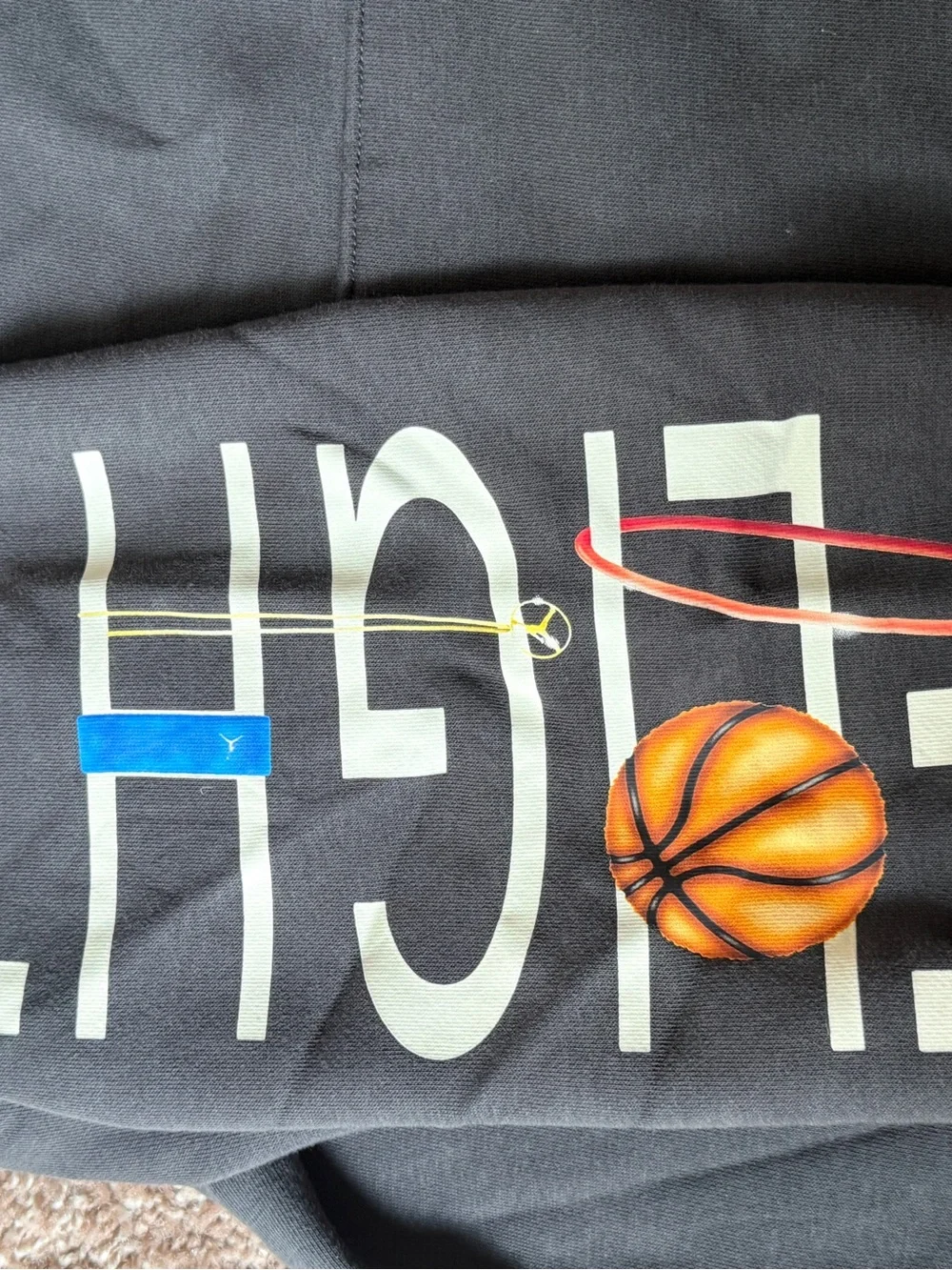 Jordan Black Pullover Hoodie with Red Jumpman